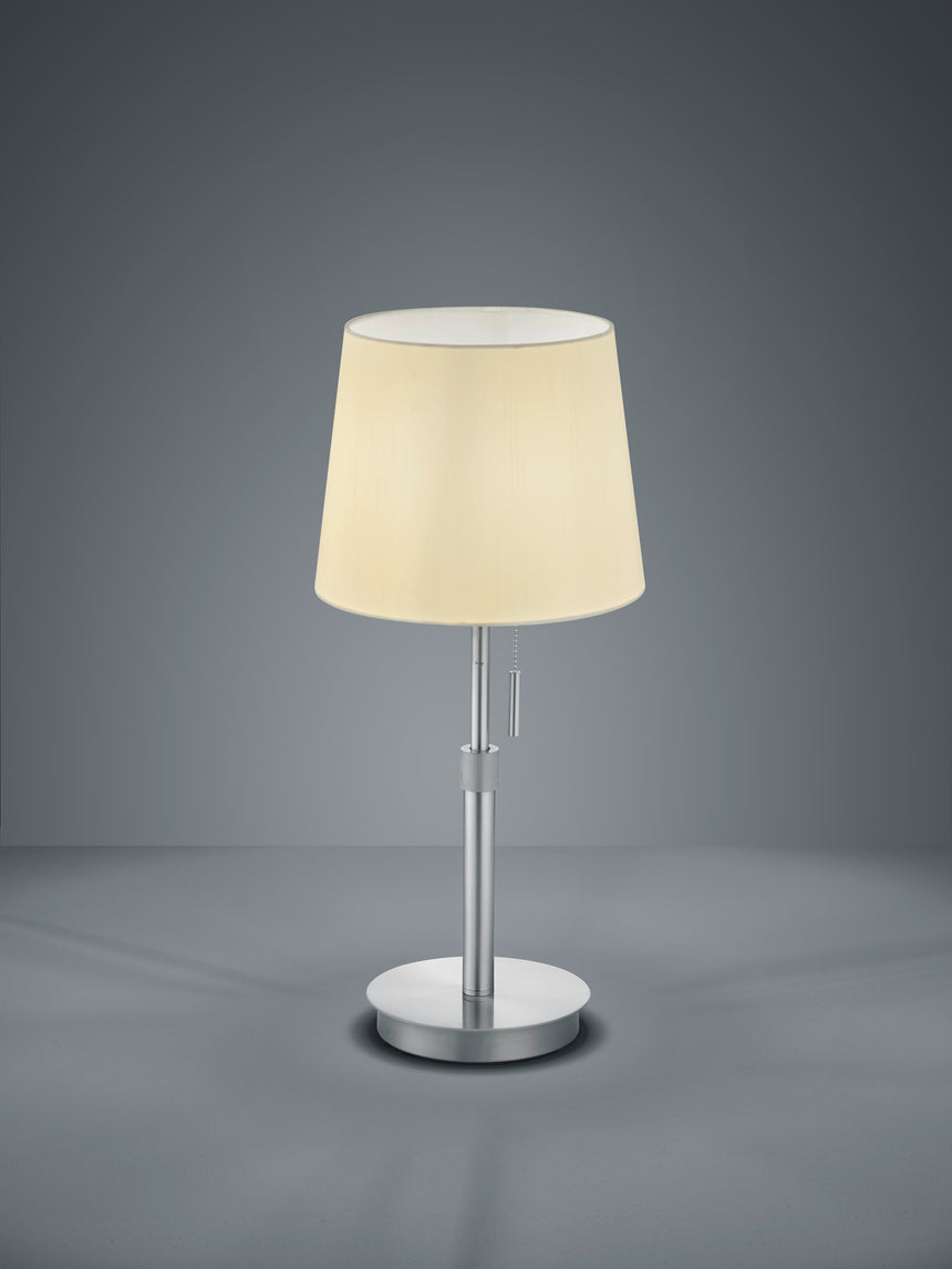 Lámpara de sobremesa grande Trio Lyon níquel mate 56cm 509100107