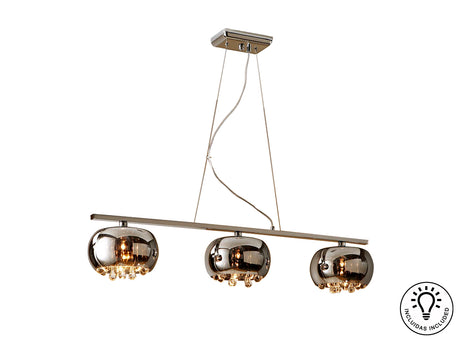 Lámpara de techo colgante Schuller Argos 3 luces transp