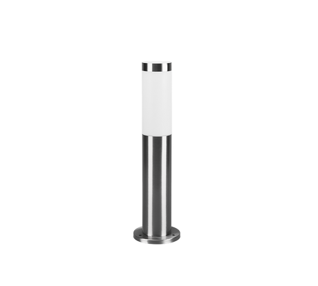 Baliza Trio Trioto 509760107 de acero inoxidable y difusor blanco, apagada