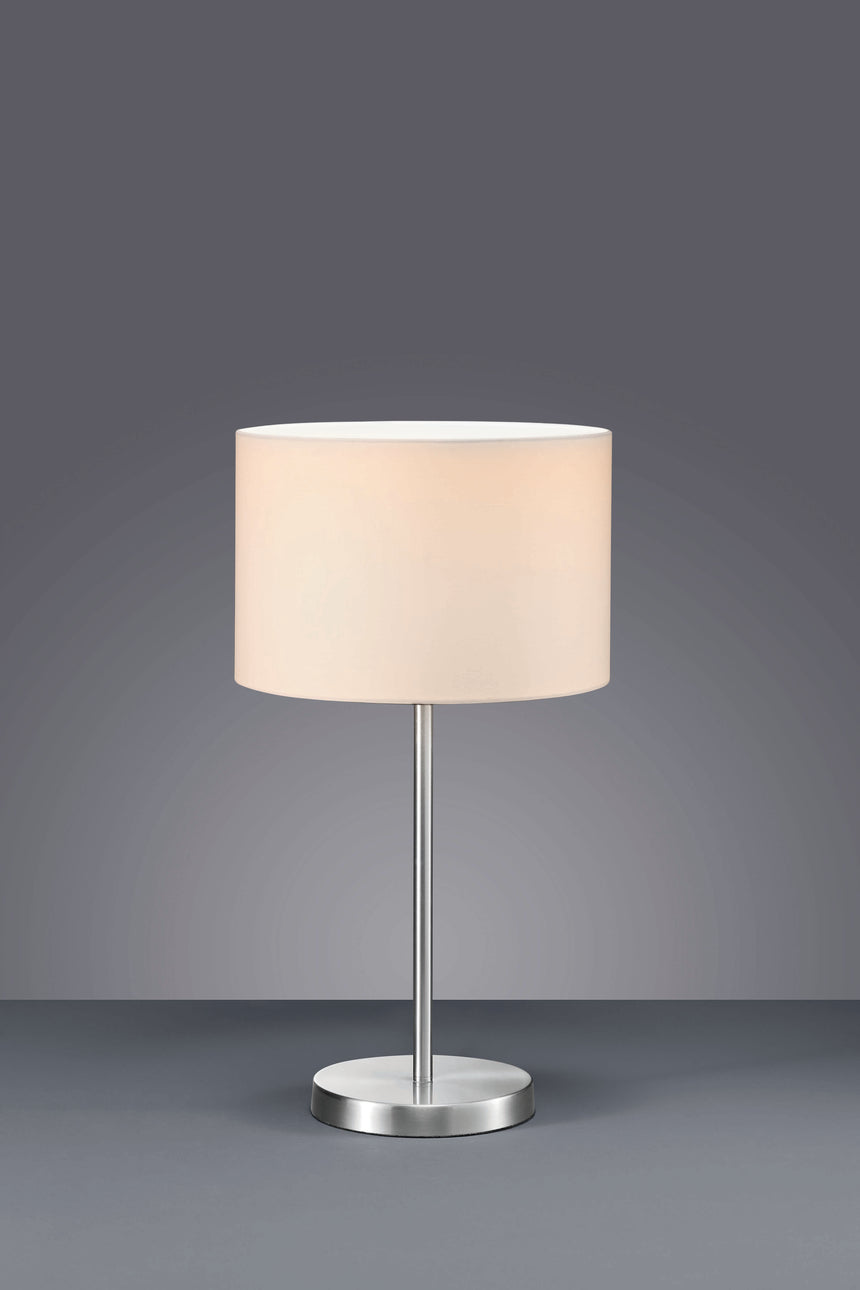 Lámpara de sobremesa grande Trio Hotel níquel mate 55cm 511100101