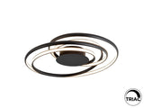Plafón Schuller Danza LED negro 3000K Ø64cm ambiente