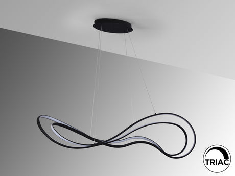 Lámpara de techo colgante Schuller Danza negro 3000K vista 3