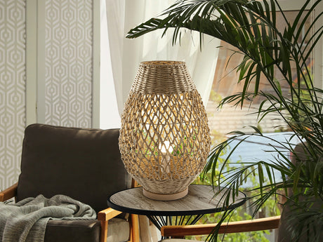 Lámpara de sobremesa Schuller Yaiza beige madera 55cm 514080