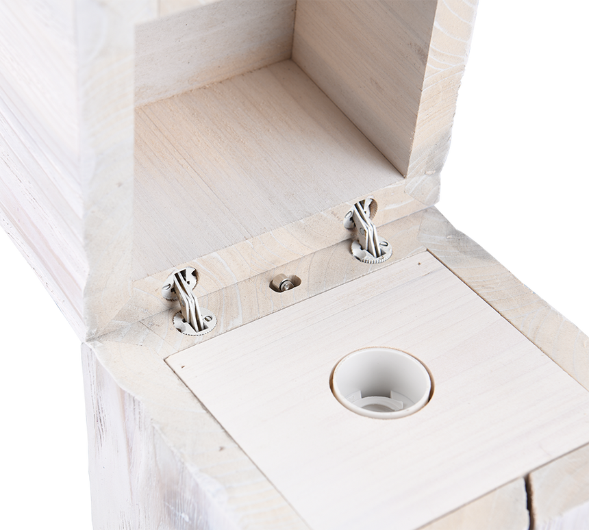 Lámpara de sobremesa Trio Treasure LED madera blanco 2700K 514110101 - vista 2