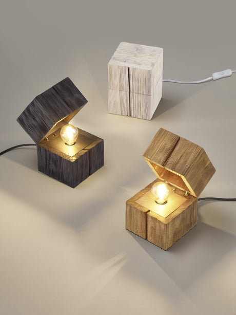 Lámpara de sobremesa Trio Treasure LED madera 2700K blanco — ref. 514110101 (6)