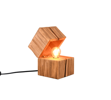 Lámpara de sobremesa Trio Treasure LED madera natural 2700K 514110130