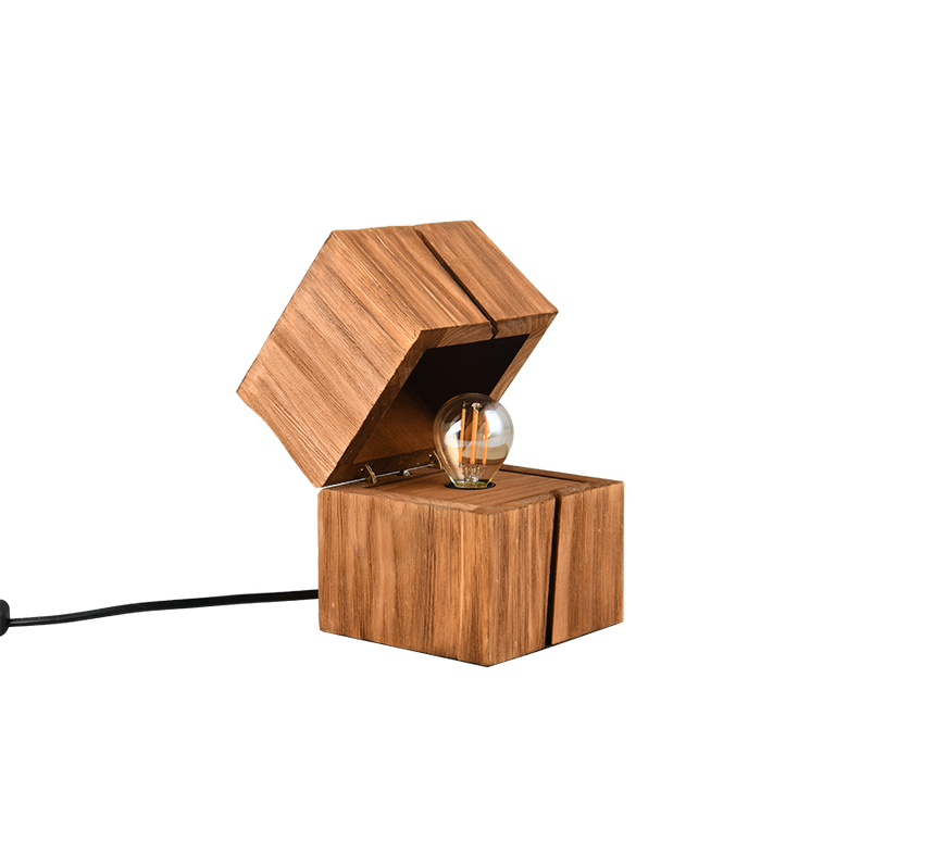 Lámpara de sobremesa Trio Treasure LED madera natural 2700K 514110130 - vista 3