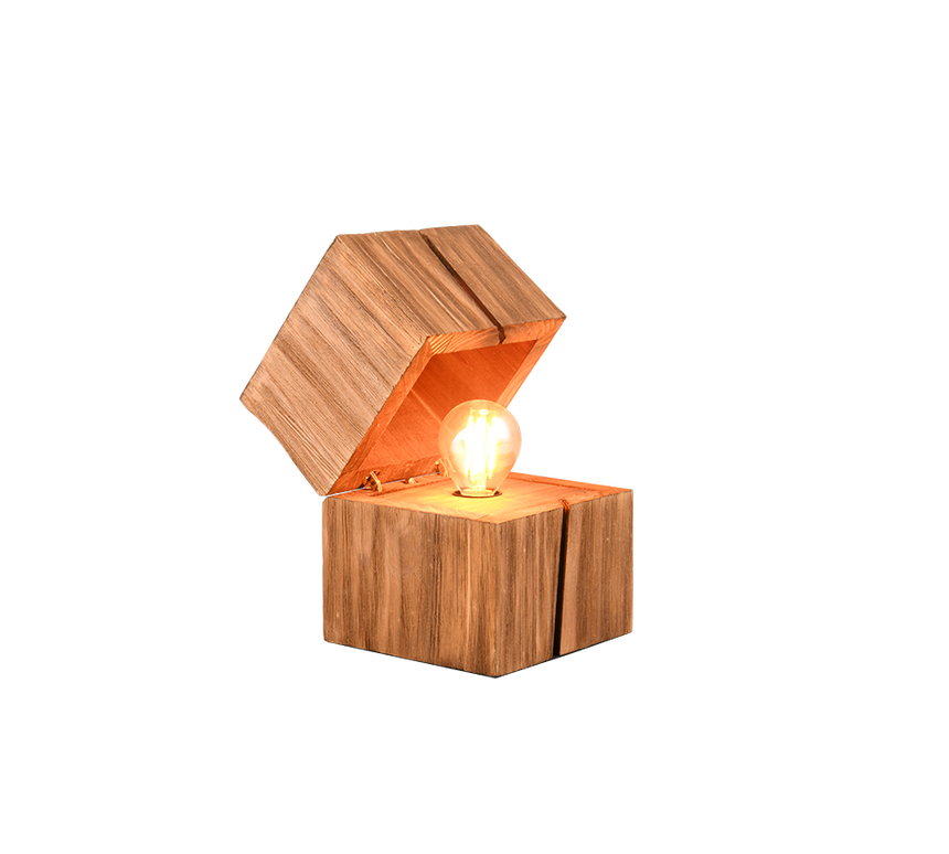 Lámpara de sobremesa Trio Treasure LED madera natural 2700K 514110130 - vista 5