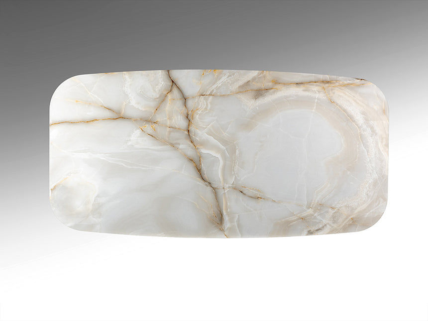 Mesa de comedor Schuller Numa latón y mármol veteado 240x76cm 514460