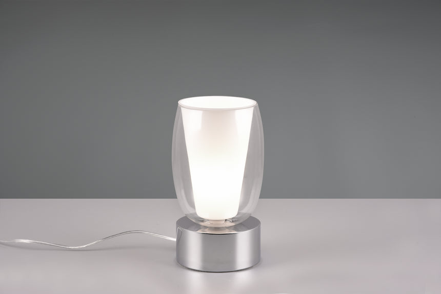 Lámpara de sobremesa Trio Barret LED cromo táctil 3000K 517500106