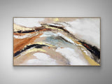 Cuadro acrílico Schuller Gestos pintura acrílica y dorado 100x180cm vista 2