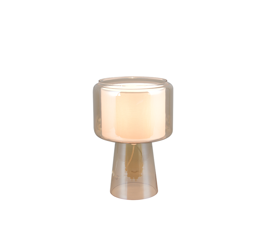 Lámpara de sobremesa Trio Rocka LED amber-colored 2700K 519900113
