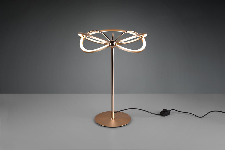 Lámpara de sobremesa grande Trio Charivari LED bronce mate 3000K regulable 50cm 5
