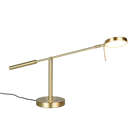 Lámpara de sobremesa Trio Monza LED latón mate 52cm 523310908