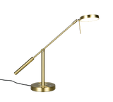 Lámpara de sobremesa Trio Monza LED latón mate 52cm 523310908