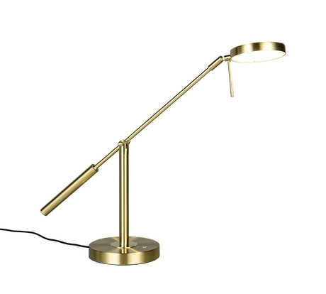 Lámpara de sobremesa Trio Monza LED latón mate 52cm 523310908