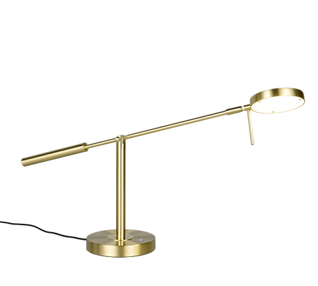 Lámpara de sobremesa Trio Monza LED latón mate 52cm 523310908