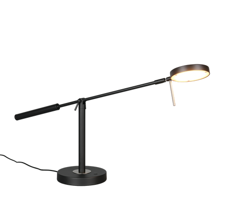 Lámpara de sobremesa Trio Monza LED negro mate 52cm 523310932