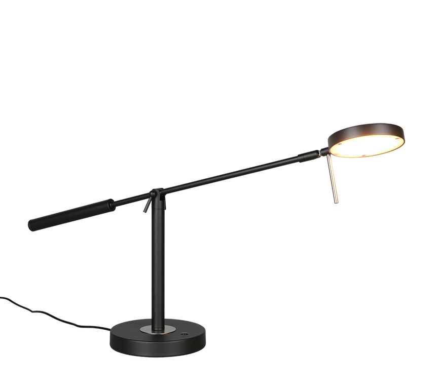 Lámpara de sobremesa Trio Monza LED negro mate 52cm 523310932