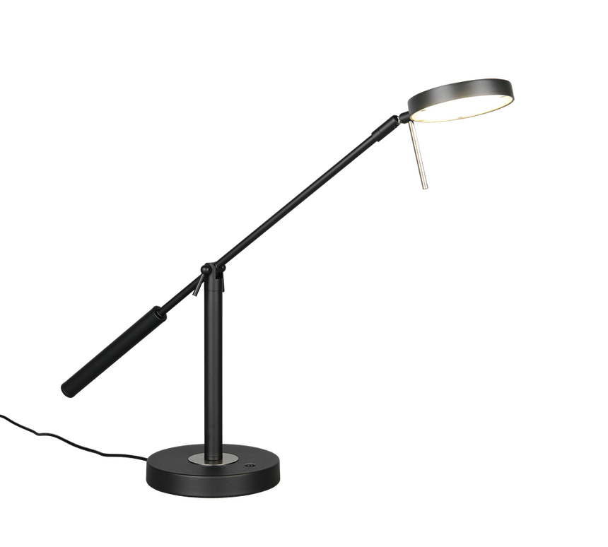Lámpara de sobremesa Trio Monza LED negro mate 52cm 523310932