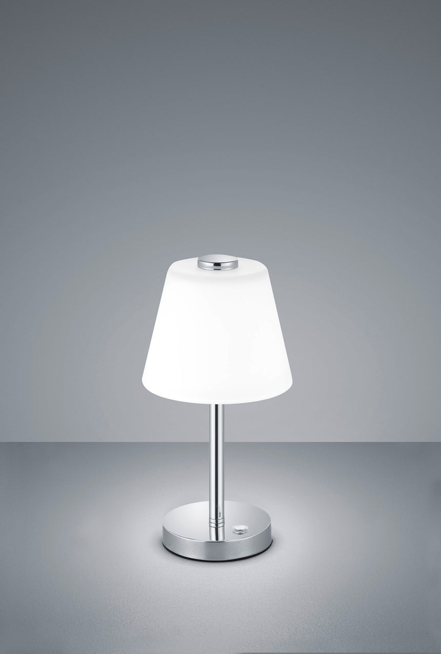 Lámpara de sobremesa Trio Emerald LED cromo táctil 3000K 525490106