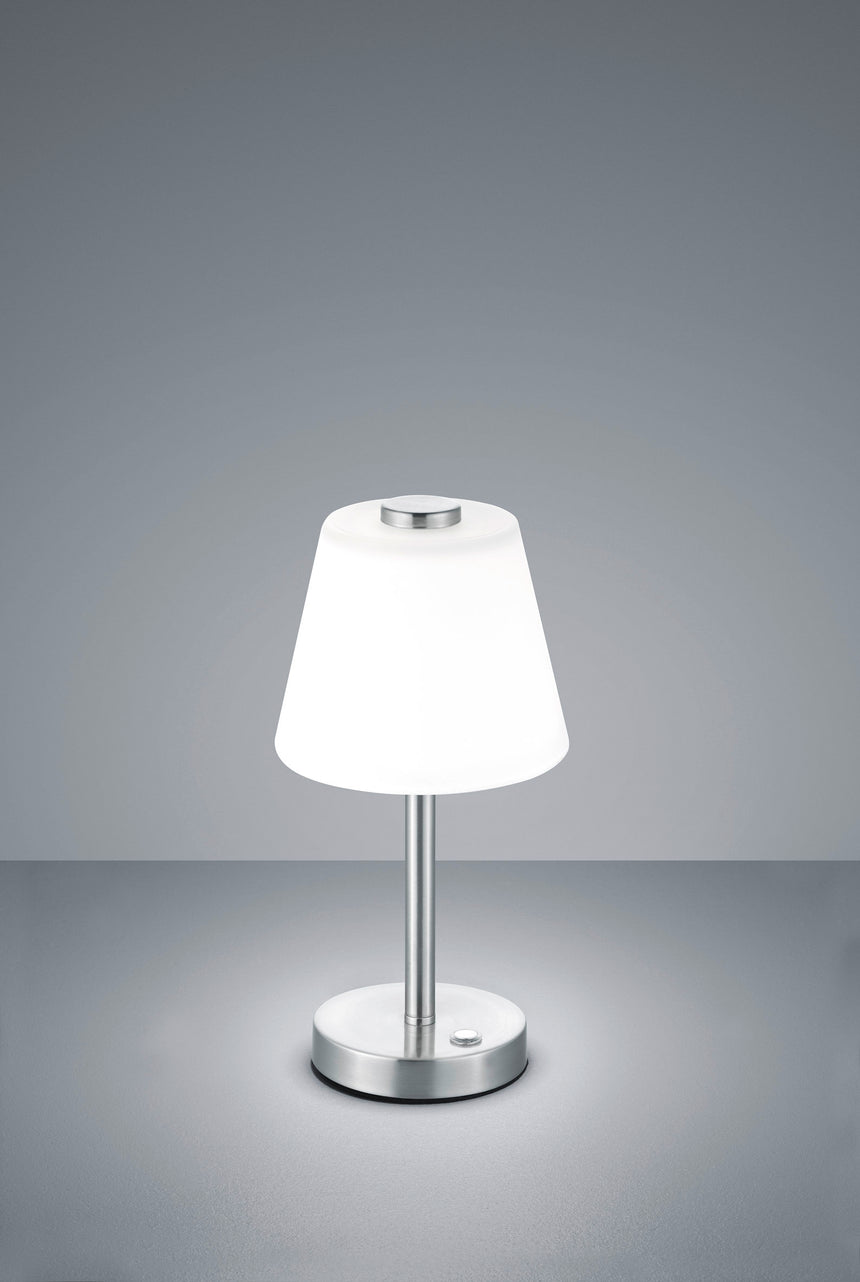 Lámpara de sobremesa Trio Emerald LED níquel mate táctil 3000K 525490107