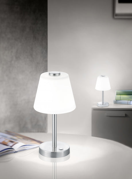 Lámpara de sobremesa Trio Emerald LED níquel mate táctil 3000K 525490107