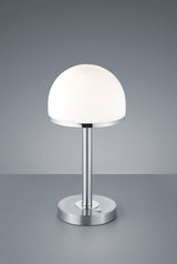Lámpara de sobremesa Trio Berlin LED níquel mate táctil 3000K 39cm 527590107