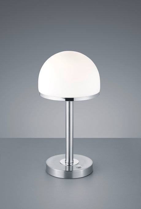 Lámpara de sobremesa Trio Berlin LED níquel mate táctil 3000K 39cm 527590107