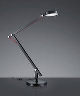 Lámpara de sobremesa grande Trio Amsterdam LED negro 3000K 90cm 527920102