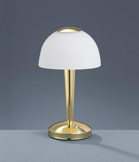 Lámpara de sobremesa Trio Ventura LED brass polished táctil 3000K 529990103