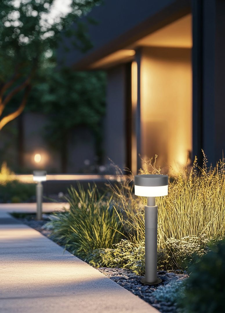 Baliza de exterior Trio Mackenzie LED antracita 3000K regulable IP54 50cm 530561