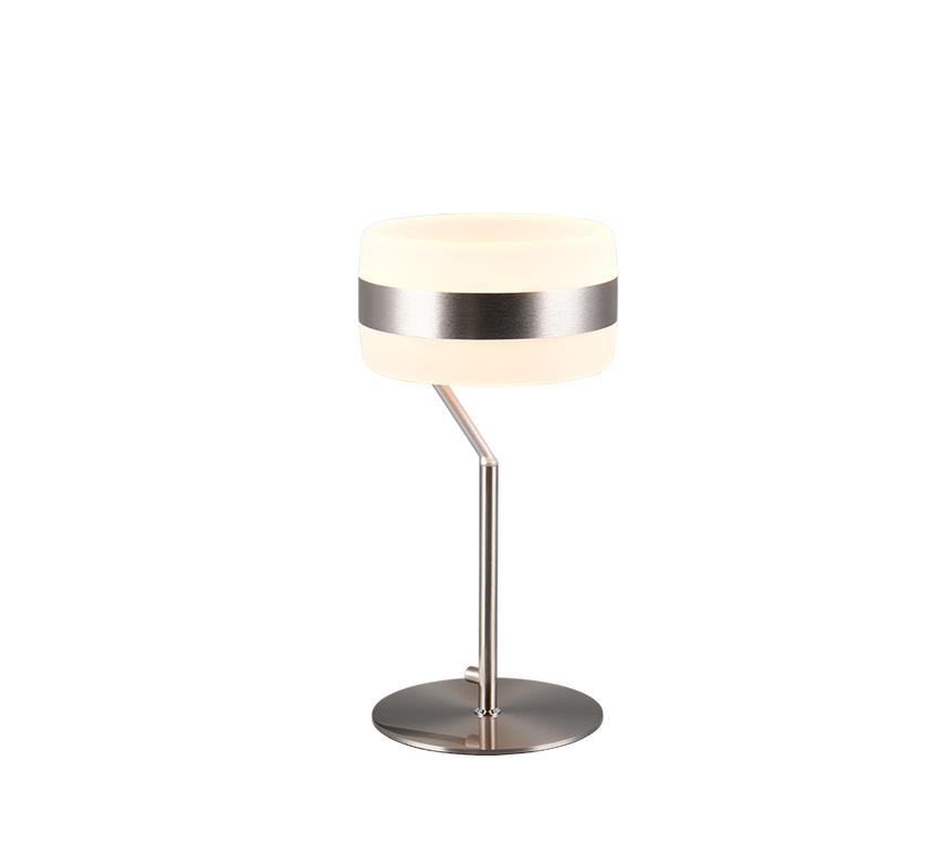 Lámpara de sobremesa Trio Dios LED níquel mate 531410107