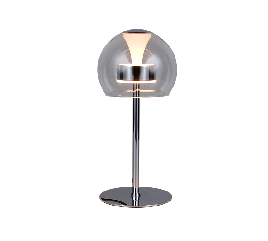 Lámpara de sobremesa Trio Flynt LED cromo 35cm 531610106