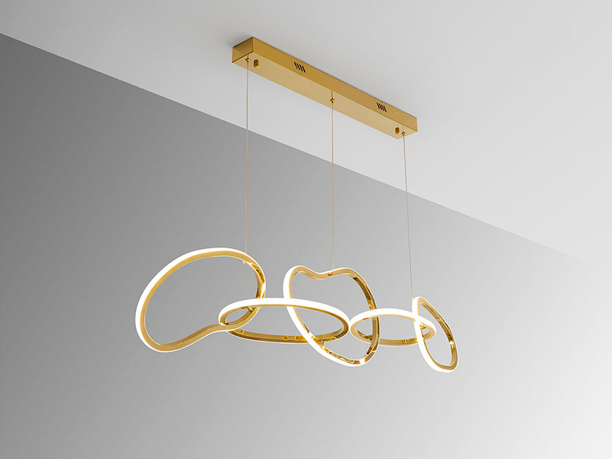 Schuller Nexo Lámpara de techo colgante 5 luces oro 532310
