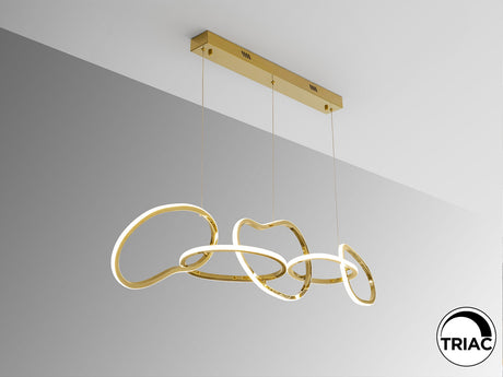 Lámpara de techo colgante Schuller Nexo 5 luces oro brillo acero 3000K vista 2
