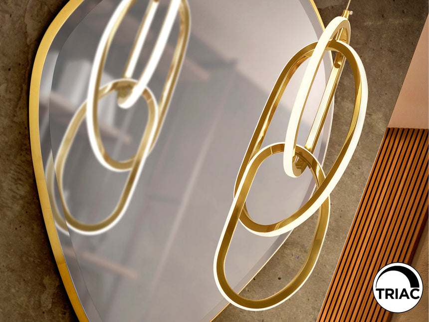 Schuller NEXO Lámpara de techo colgante 3 luces oro 532464