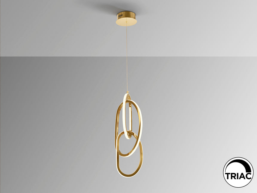 Schuller NEXO Lámpara de techo colgante 3 luces oro 532464