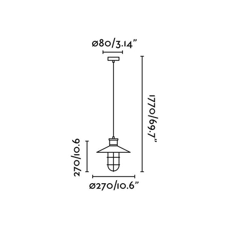 Faro MARINA 60004  Colgante clasico marrón oxido 1 luz