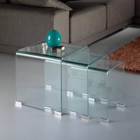 Schuller Glass 552283 MESAS NIDO GLASS TRANSPTE.