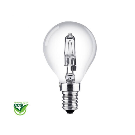 Elektro3 BOMBILLA HALOGENA ESFERICA "ENERGY SAVER" E14 28W (EQU. 40W) CLARA