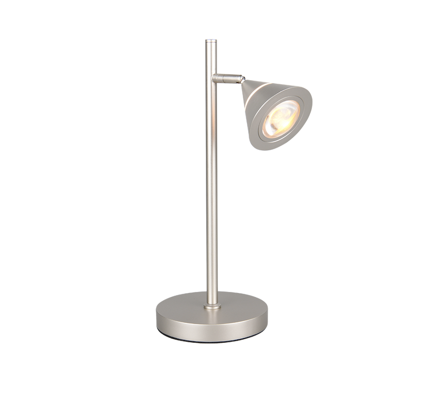 Lámpara de sobremesa Trio Romeo LED níquel mate 40cm 537010107