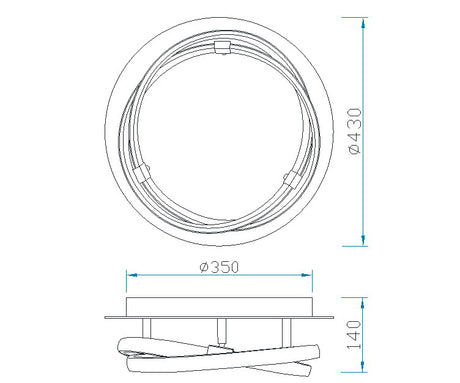 Plafón Ofertas-3 Dto 50% Mantra gris oscuro 5382