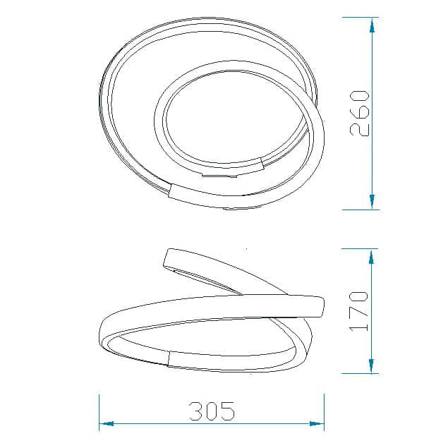 Mantra Infinity Forja Sobremesa LED  dorado 5393