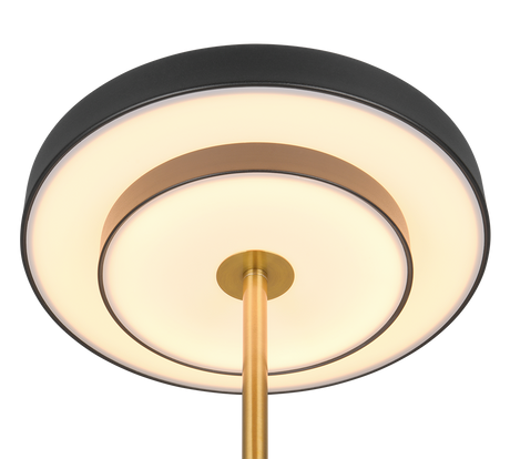 Lámpara de sobremesa Trio Keaton LED negro y dorado 45,5cm 540210180