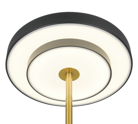 Lámpara de sobremesa Trio Keaton LED negro y dorado 45,5cm 540210180