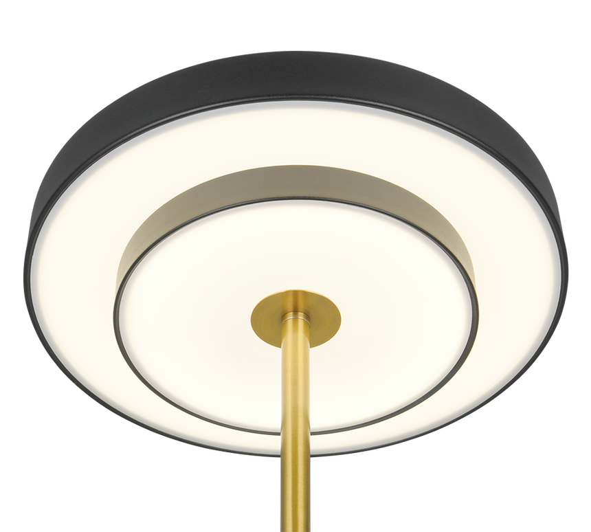 Lámpara de sobremesa Trio Keaton LED negro y dorado 45,5cm 540210180