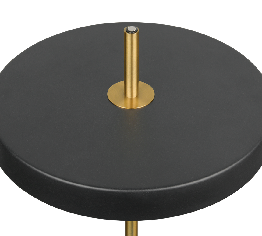 Lámpara de sobremesa Trio Keaton LED negro y dorado 45,5cm 540210180