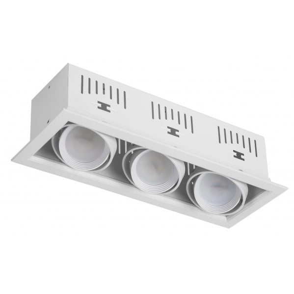Fabrilamp AUGUSTO 92483001 Foco Kardan Augusto Empotrar 3xgu10 Blanco 11x30bombillas No Incluidas