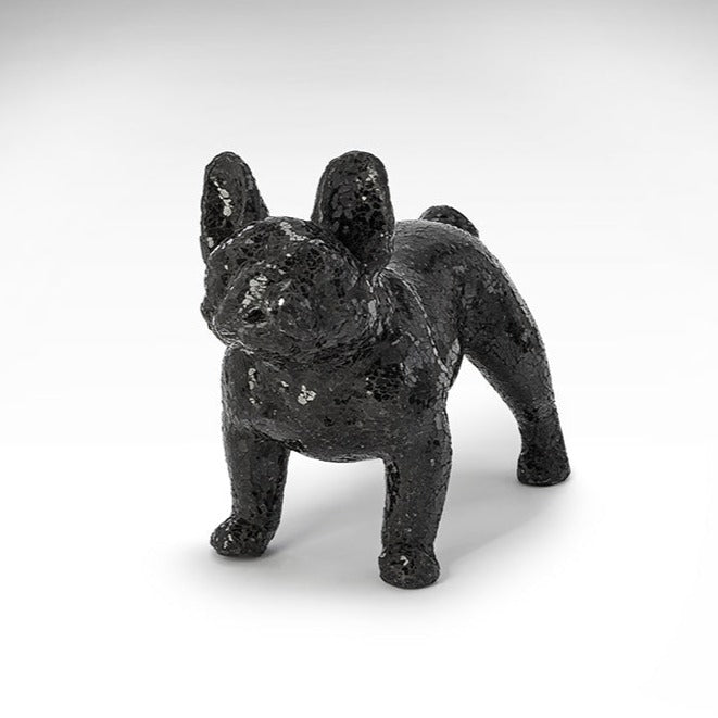 Schuller Atila Figura bulldog de cristal negro 543712